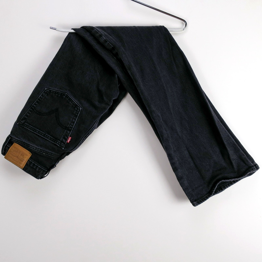 Levi's Ribcage Boot Jeans Women's 27 Black High Rise Button Fly Stretch